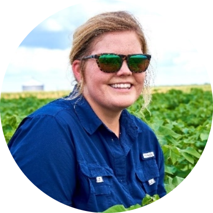 headshot of Kristin Warner in a field